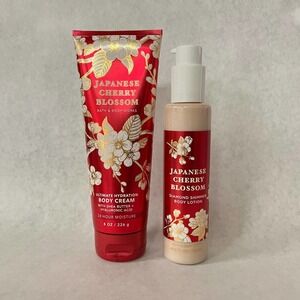 Bath & Body Works Japanese Cherry Blossom Body Cream & Diamond Shimmer Lotion